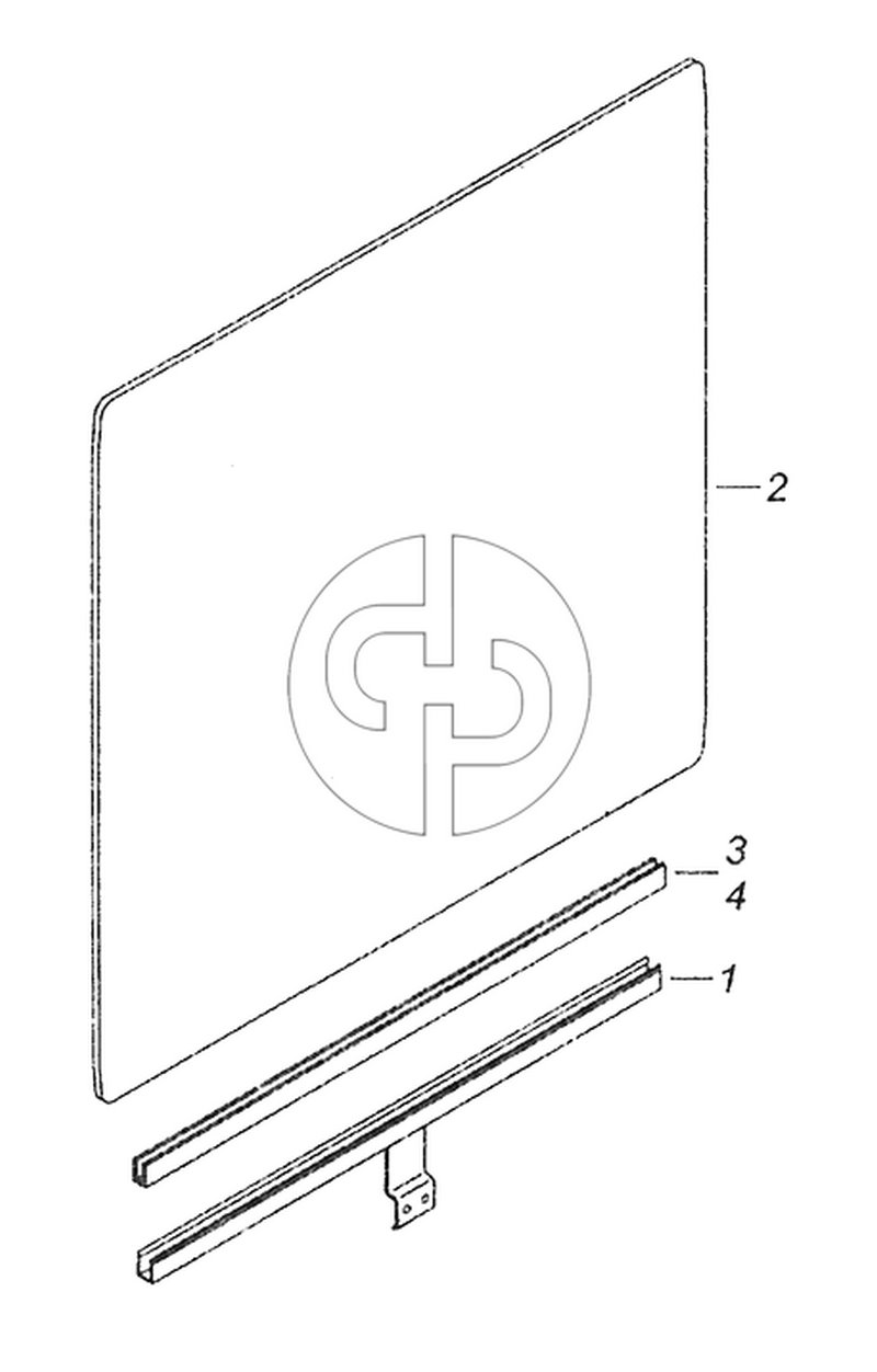 53205-6103210 Стекло двери опускное (№2 на схеме)