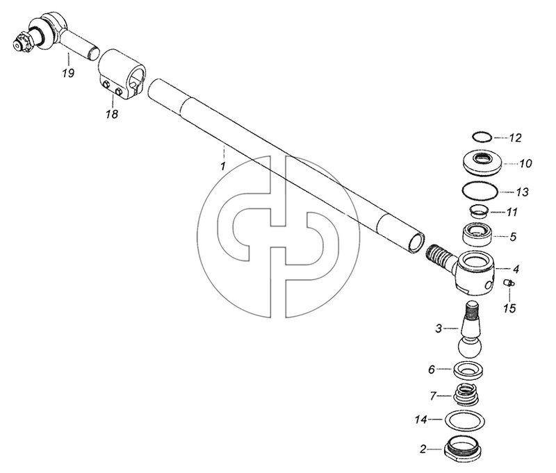 5308-3414010-10 Тяга сошки с наконечниками (№14 на схеме)