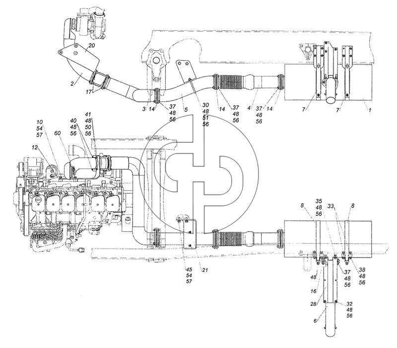 43255-1200002 Установка системы выпуска (№14 на схеме)