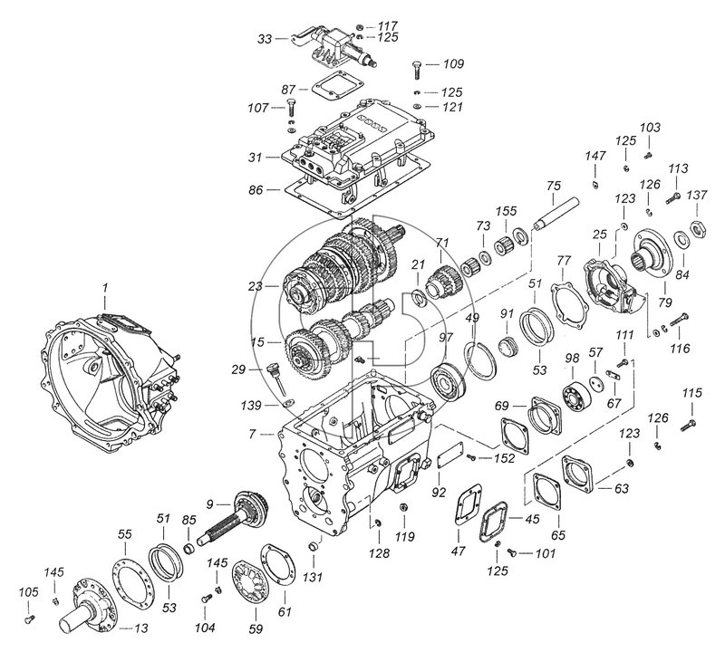 141.1700108-20 Коробка передач с картером сцепления (№73 на схеме)