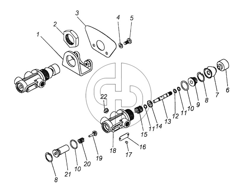 100-3537110 Кран аварийного растормаживания в сборе (№1 на схеме)