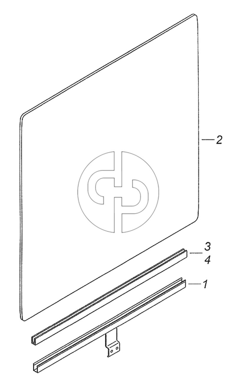 53205-6103210 Стекло двери опускное (№2 на схеме)