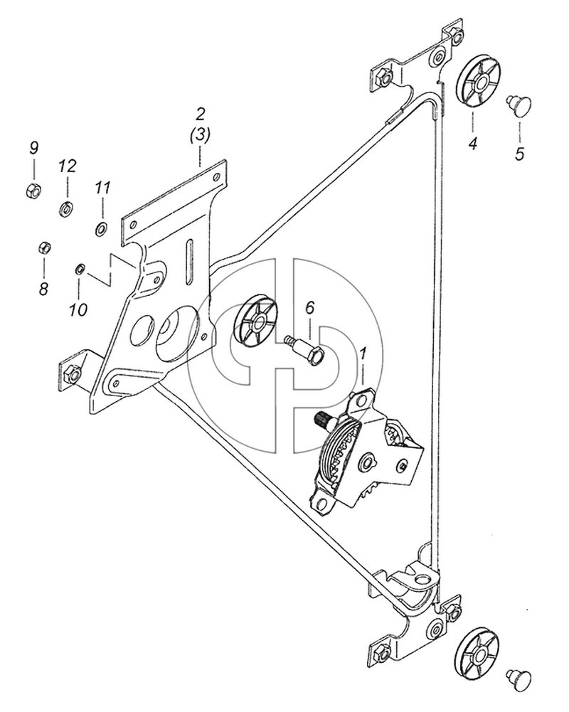 53205-6104011/010 Стеклоподъемник двери (№53205-6104011 на схеме)