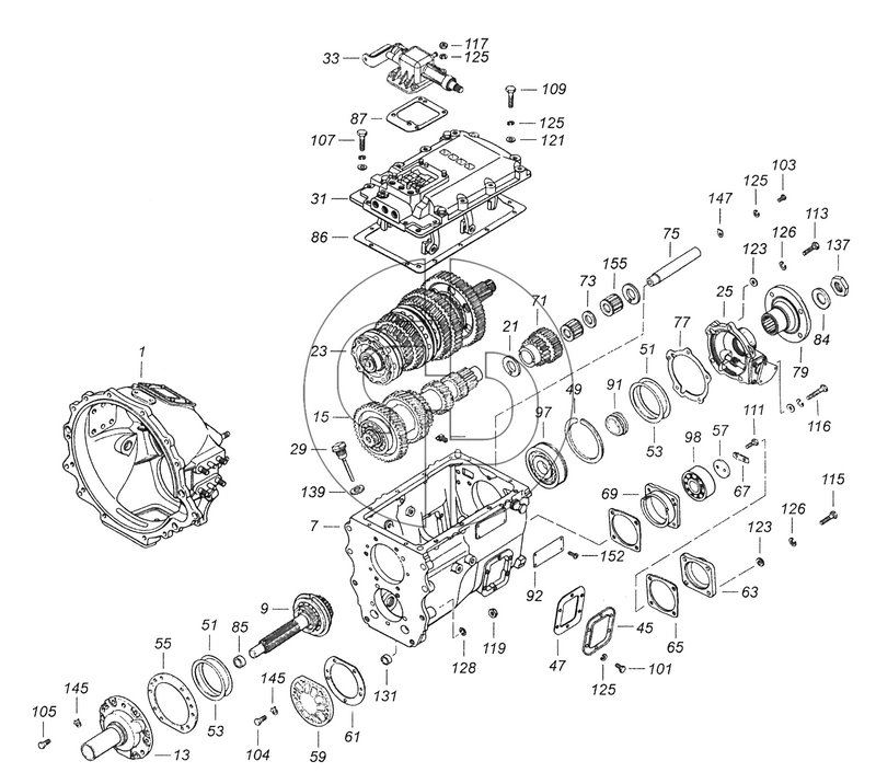 141.1700108-40 Коробка передач с картером сцепления (№73 на схеме)