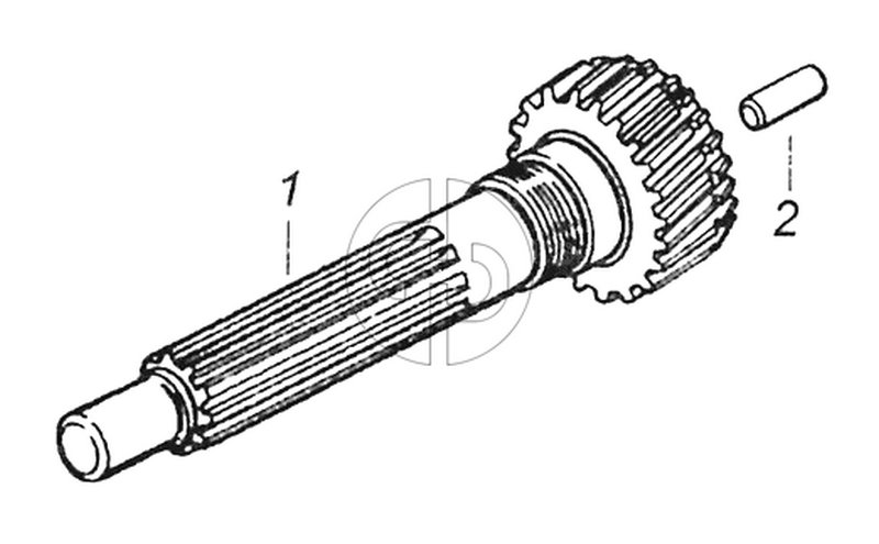 141.1701027-30 Вал первичный коробки передач со втулкой (№1 на схеме)