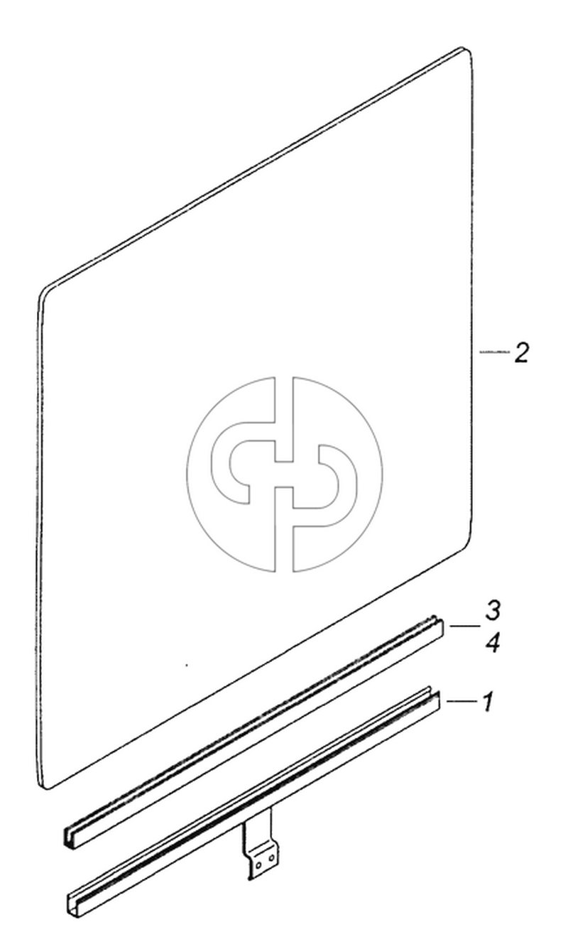 53205-6103210 Стекло двери опускное (№2 на схеме)