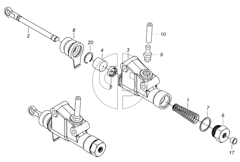 5320-1602510-10 Главный цилиндр управления сцеплением (№2 на схеме)