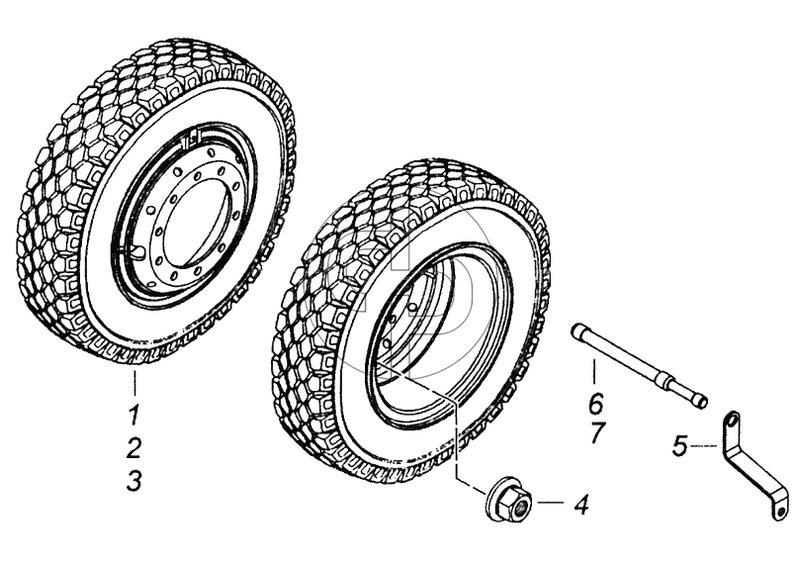 53215-3101003 Установка сдвоенных колес - Doubled disk wheels (№4 на схеме)