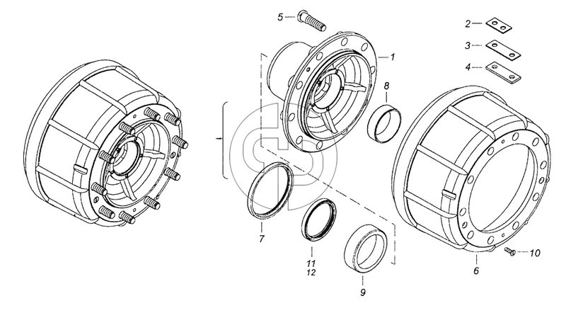 65115-3103010 Ступица переднего колеса с барабаном тормоза (№6 на схеме)