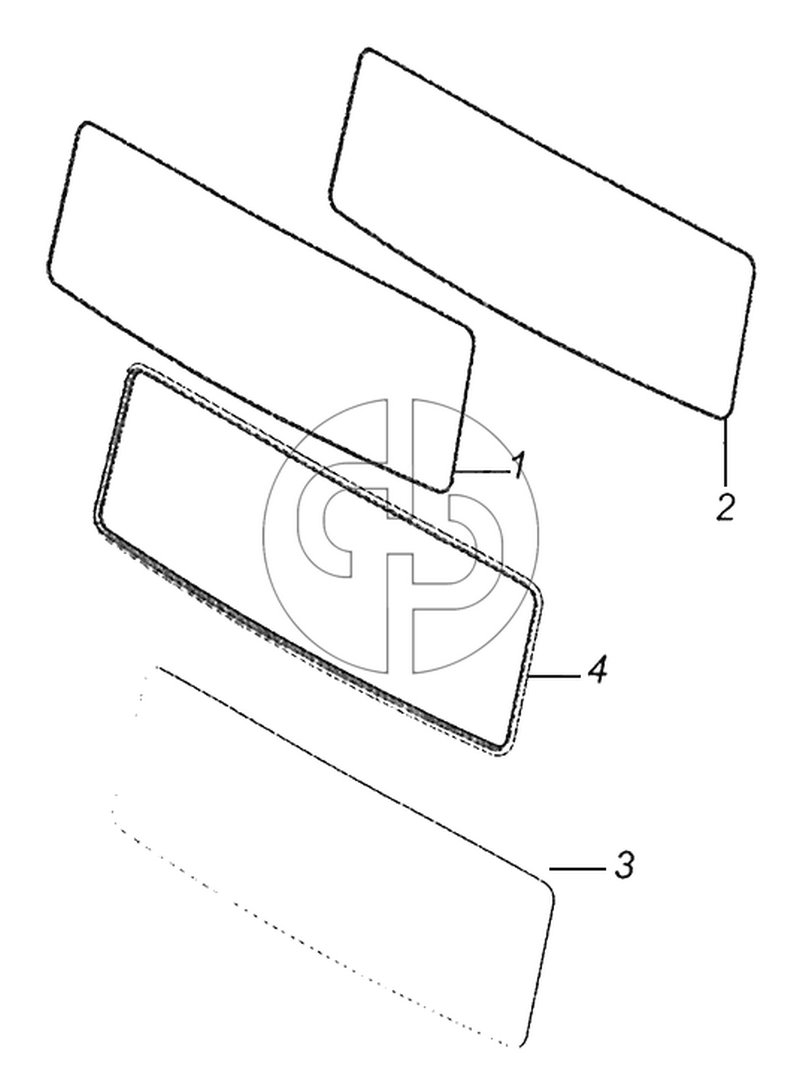 65115-5206005 Установка ветровых стекол (№1 на схеме)