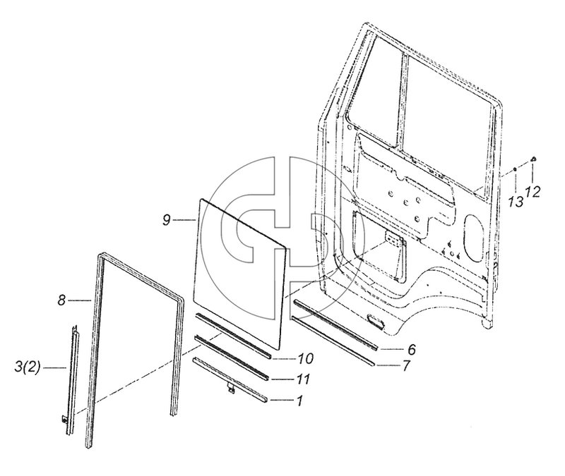 65115-6110005 Установка опускных стекол (№9 на схеме)