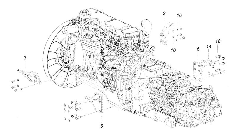 53605-1001000-03 Установка силового агрегата (№6 на схеме)