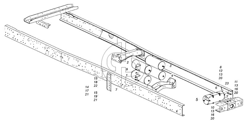 53605-3513005-04 Установка ресиверов (№13 на схеме)