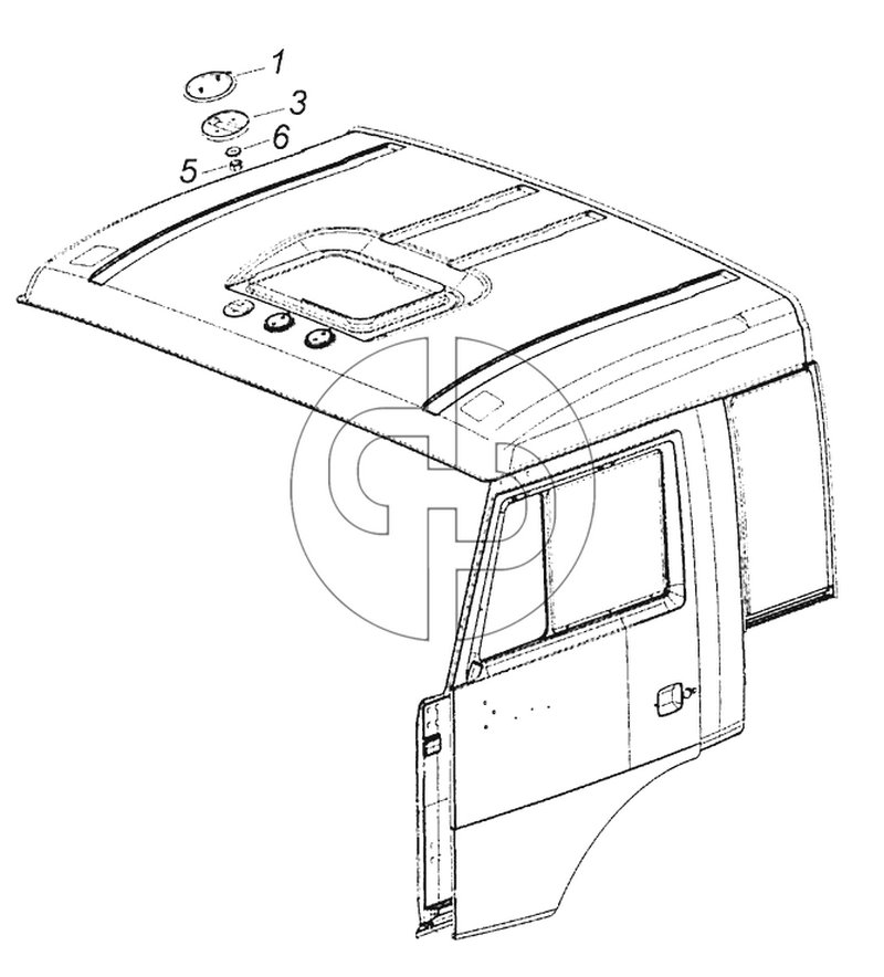 6460-5000080 Установка заглушек на крыше (№3 на схеме)