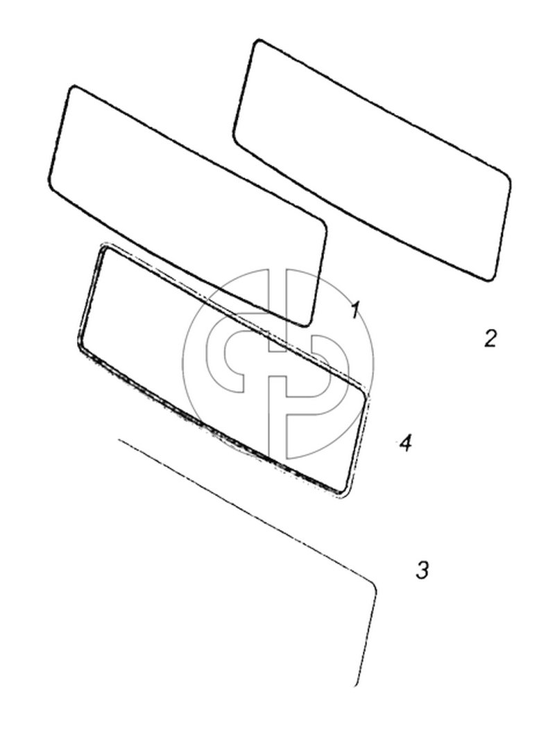 65115-5206005 Установка ветровых стекол (№1 на схеме)