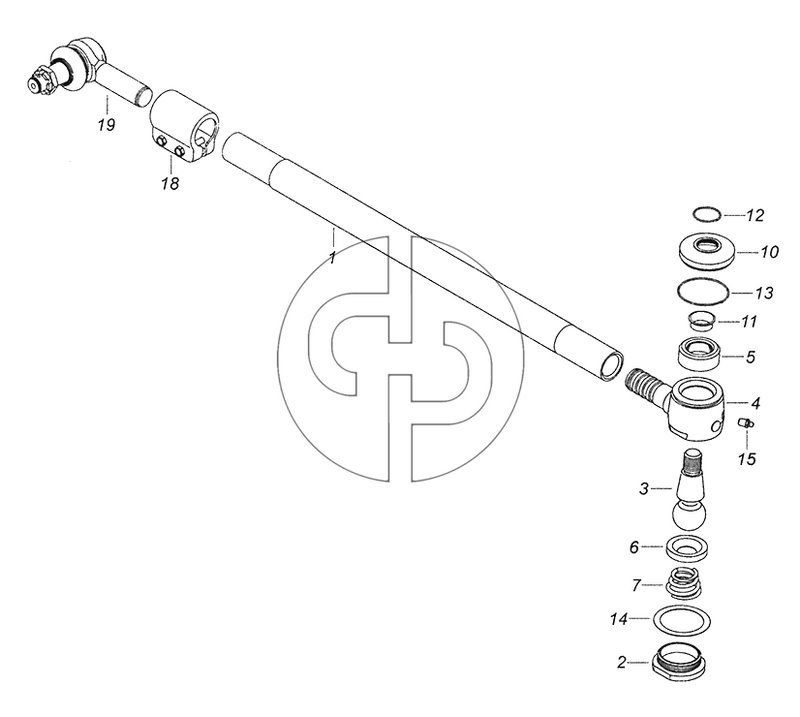 5308-3414010-10 Тяга сошки с наконечниками (№14 на схеме)