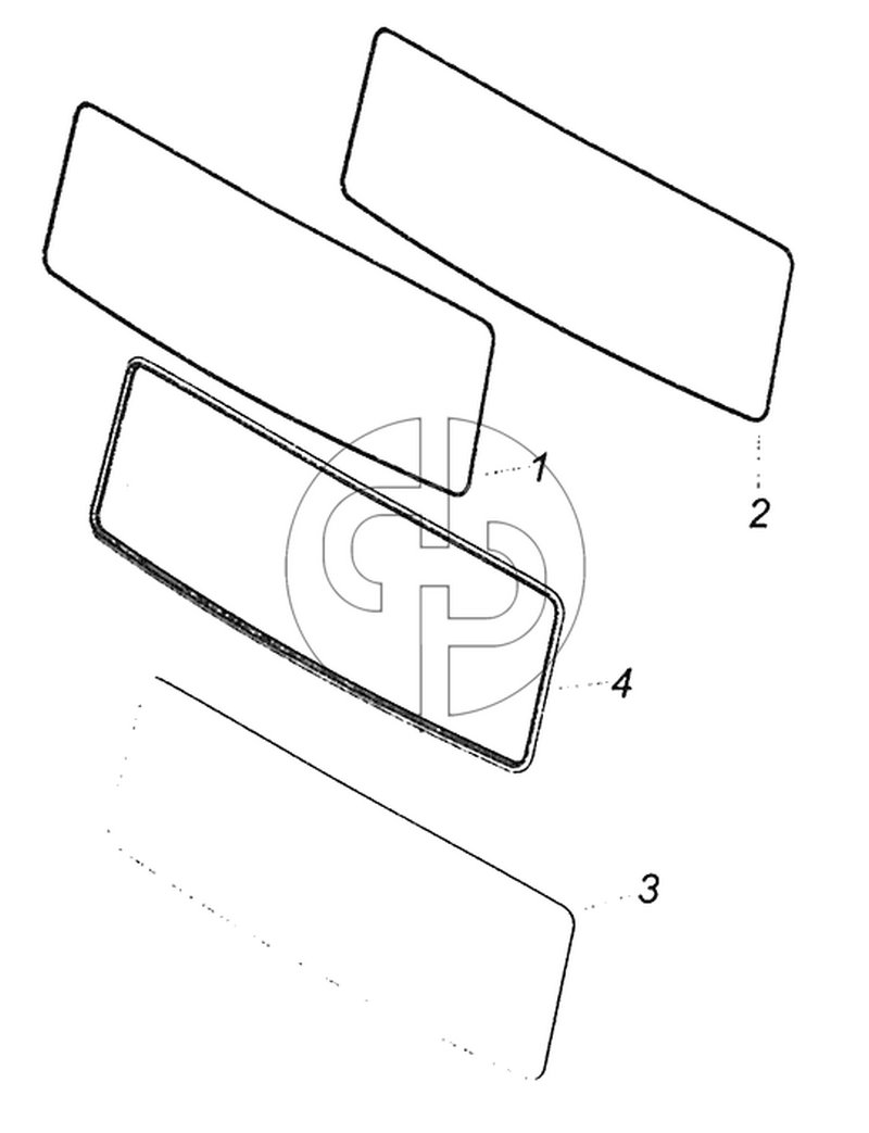 65115-5206005 Установка ветровых стекол (№1 на схеме)