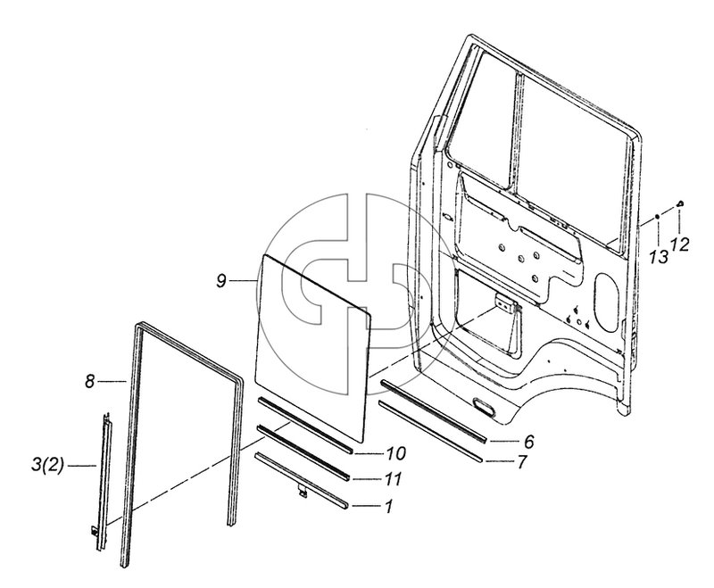 65115-6110005 Установка опускных стекол (№9 на схеме)