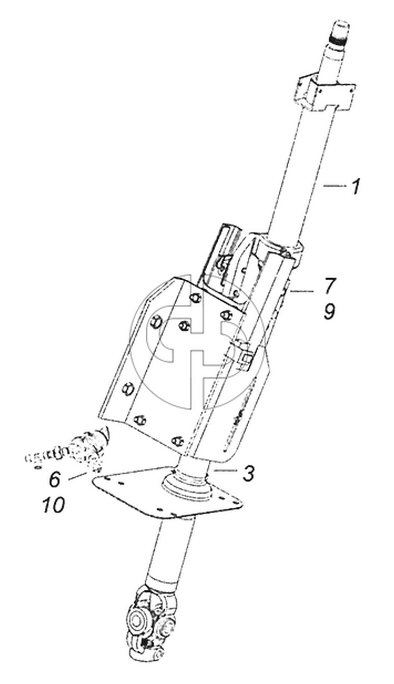 6520-3444006-30 Колонка рулевого управления с карданным валом (№6 на схеме)