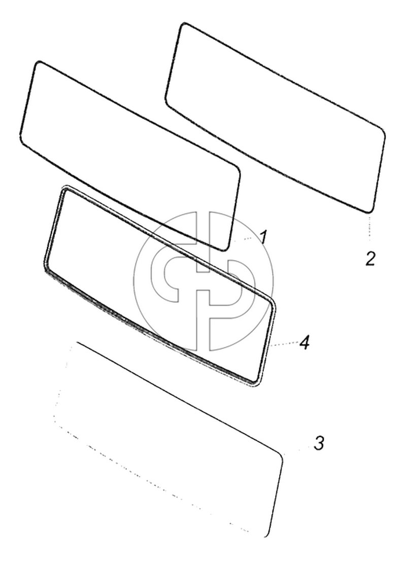 65115-5206005 Установка ветровых стекол (№1 на схеме)