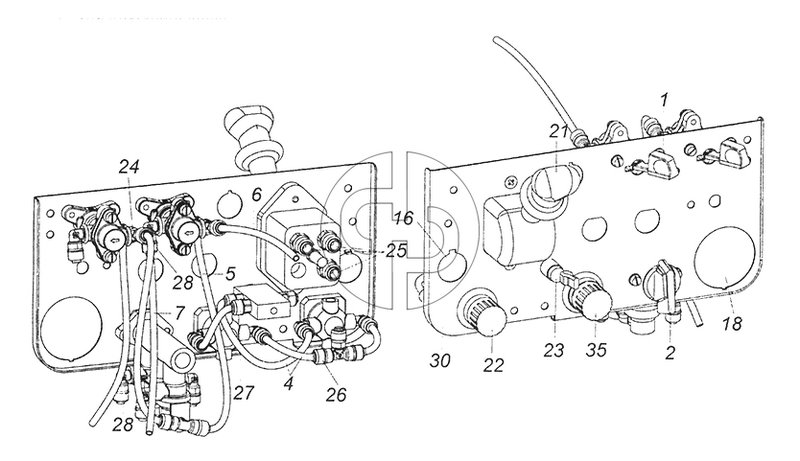 6560-5325300 Установка панели приборов (№1 на схеме)