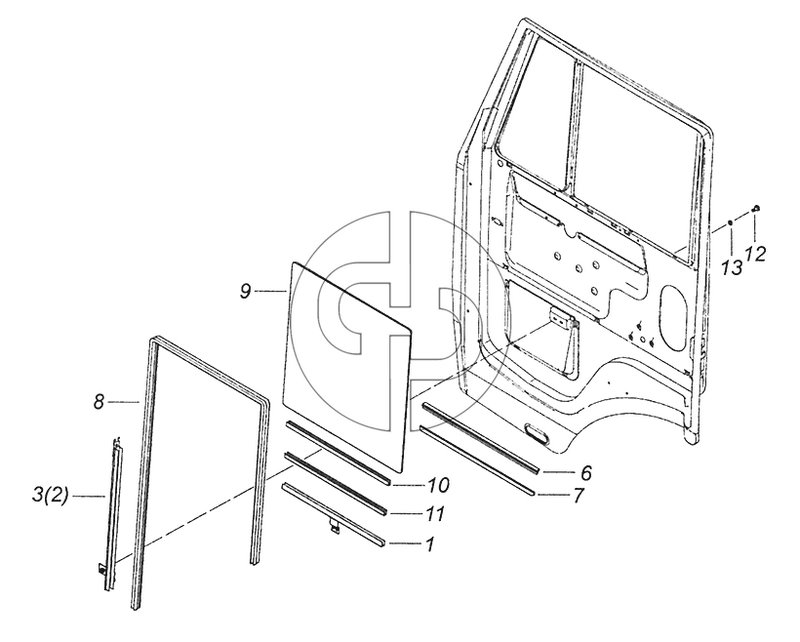65115-6110005 Установка опускных стекол (№9 на схеме)