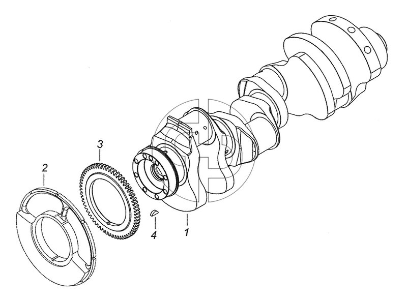 740.63-1005008 Коленчатый вал (№4 на схеме)