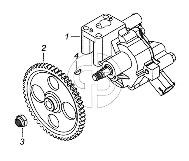 740.60-1011010 Масляный насос с шестерней (№2 на схеме)