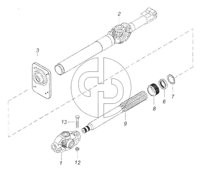 6520-3422010-19 Вал карданный (№3 на схеме)