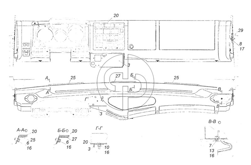 4308-5300023 Установка панели приборов (№6 на схеме)