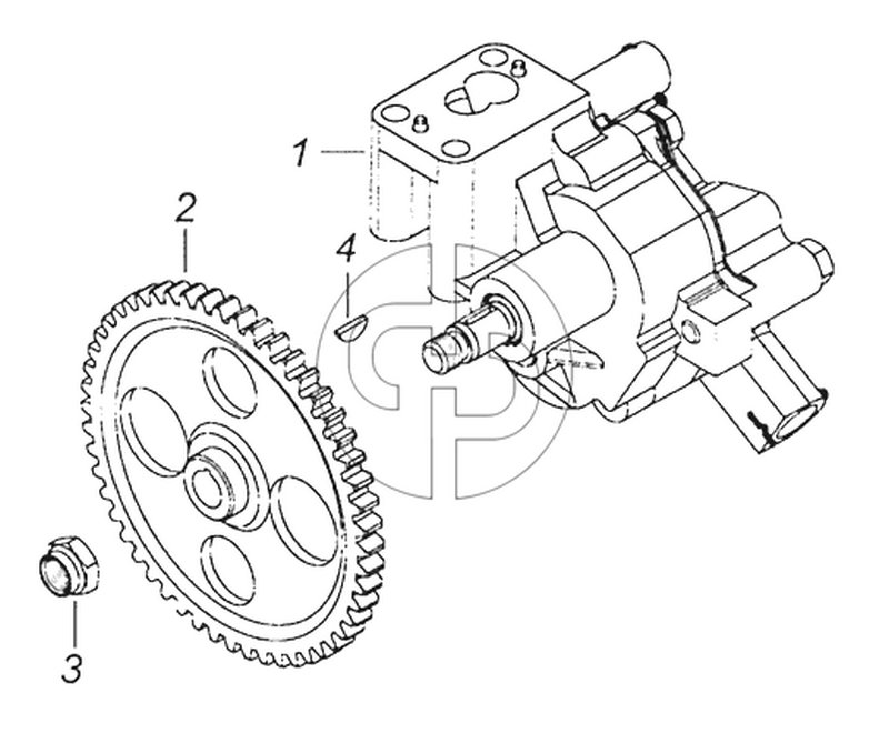 740.60-1011010 Масляный насос с шестерней (№2 на схеме)