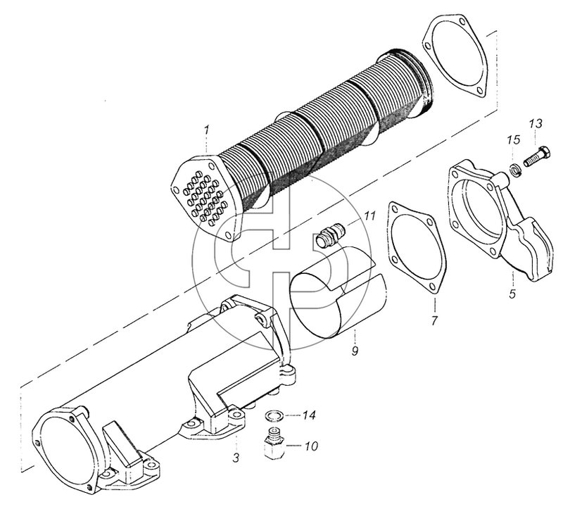 740.90-1013200 Теплообменник маслянный (№14 на схеме)