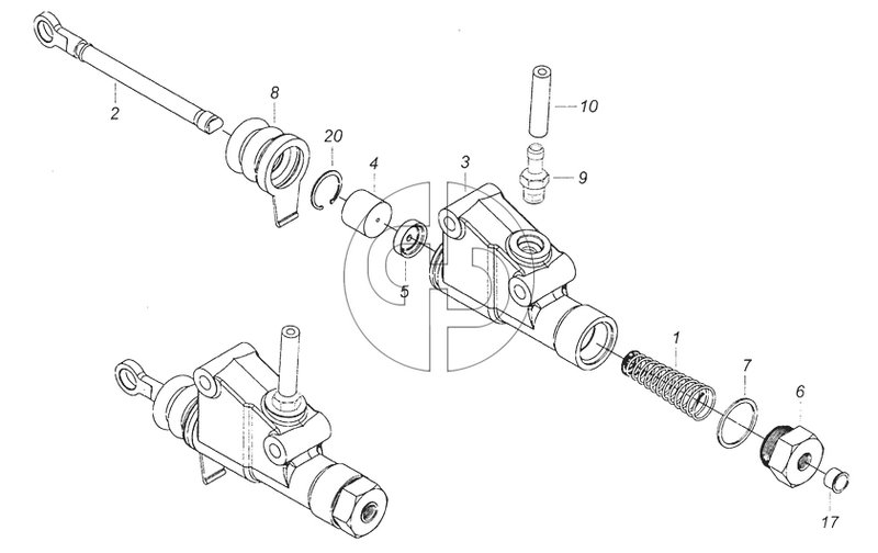 5320-1602510-10 Главный цилиндр управления сцеплением (№2 на схеме)
