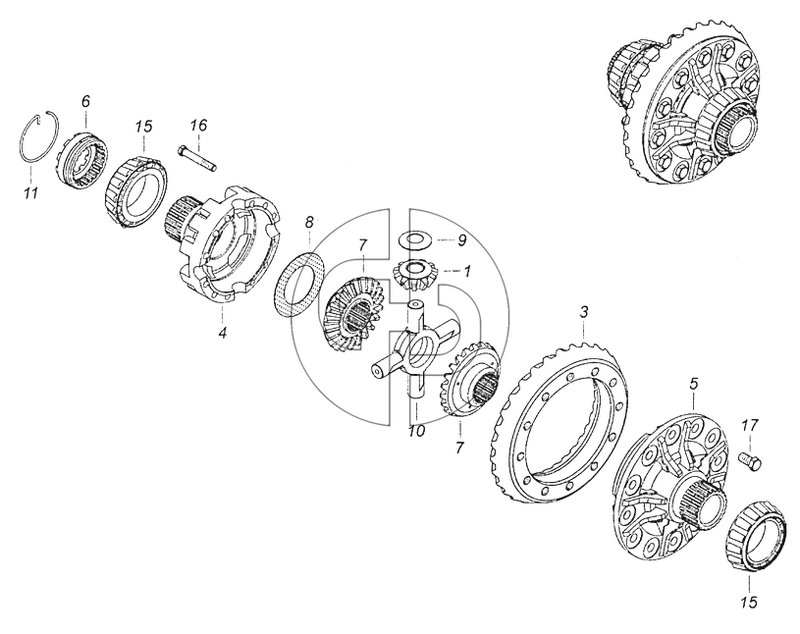 6520-2403011-10 Дифференциал моста заднего (№7 на схеме)