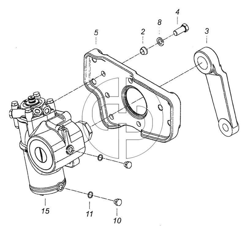 6520-3401001-40 Механизм рулевой с сошкой (№2 на схеме)
