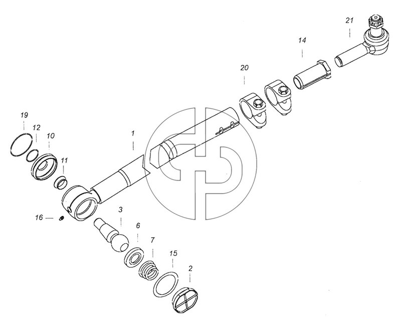 6520-3414010-40 Тяга сошки с наконечниками (№15 на схеме)