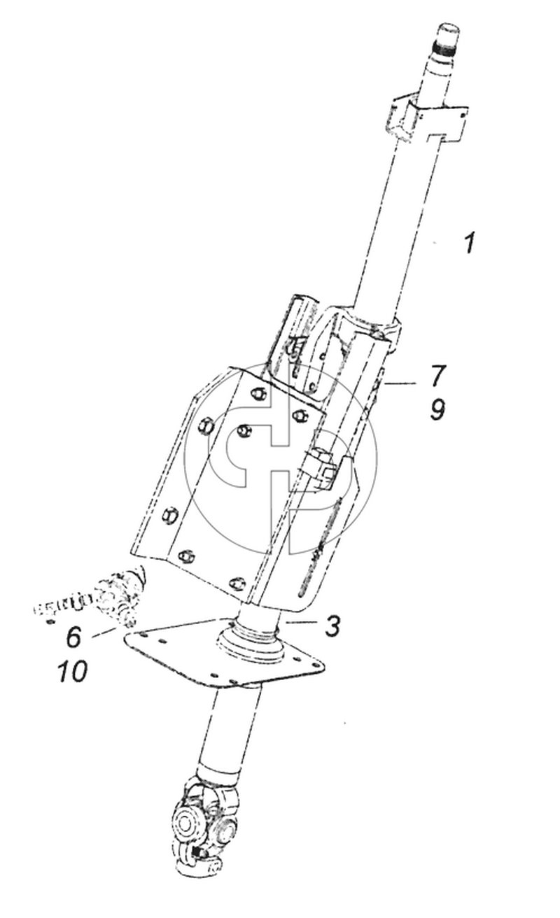 6520-3444006-30 Колонка рулевого управления с карданным валом (№6 на схеме)