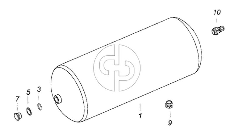 6460-3513010-01 Ресивер с фитингами (№5 на схеме)