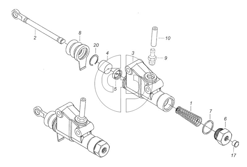 5320-1602510-10 Главный цилиндр управления сцеплением (№2 на схеме)