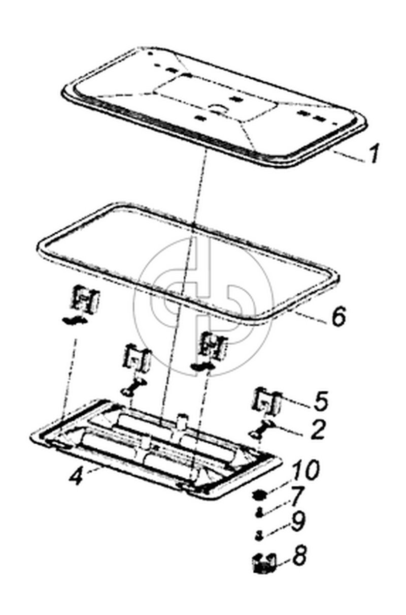 53205-5713008 Установка вентиляционного люка крыши (№6 на схеме)