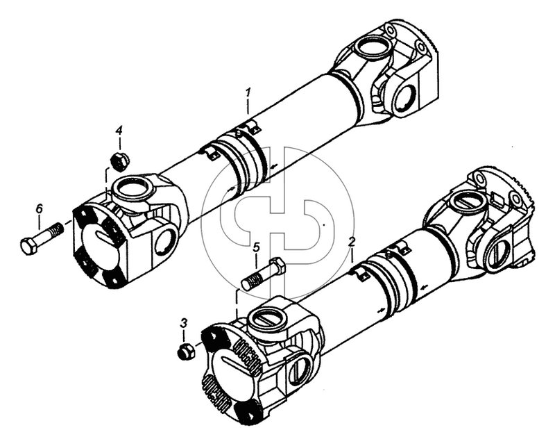 53205-2200001-10 Установка карданных валов (№1 на схеме)