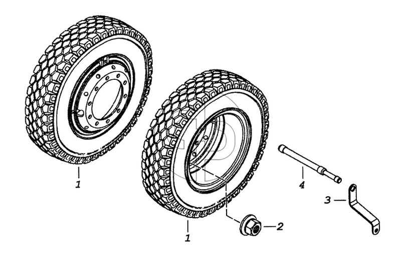 65115-3101003-50 Установка сдвоенных дисковых колес (№2 на схеме)