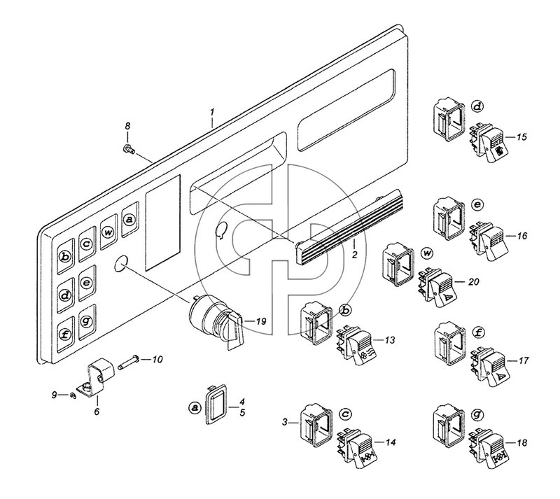 53229-3710428-50 Панель выключателей (№2 на схеме)