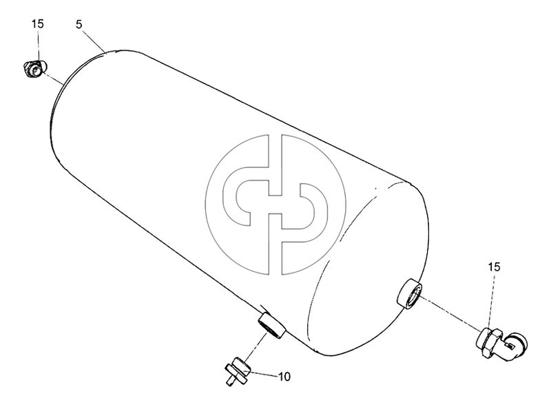 5490-3513005-30 Ресивер в сборе с фитингами (№5 на схеме)