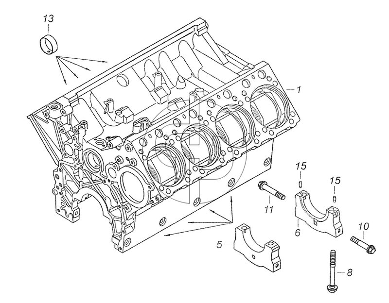 740.70-1002011 Блок цилиндров (№13 на схеме)