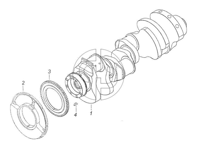 820.70-1005008 Вал коленчатый (№4 на схеме)