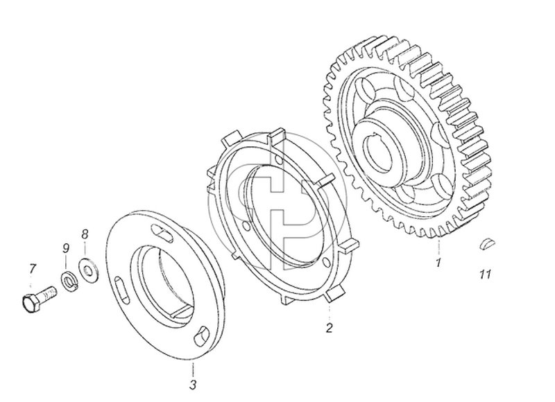 740.90-1111040-10 Колесо редуктора привода ТНВД (№11 на схеме)