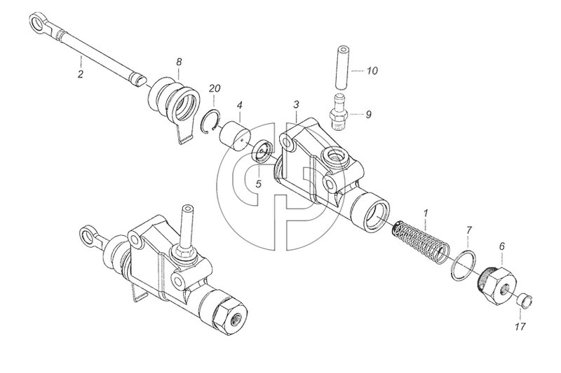 5320-1602510-10 Главный цилиндр управления сцеплением (№2 на схеме)