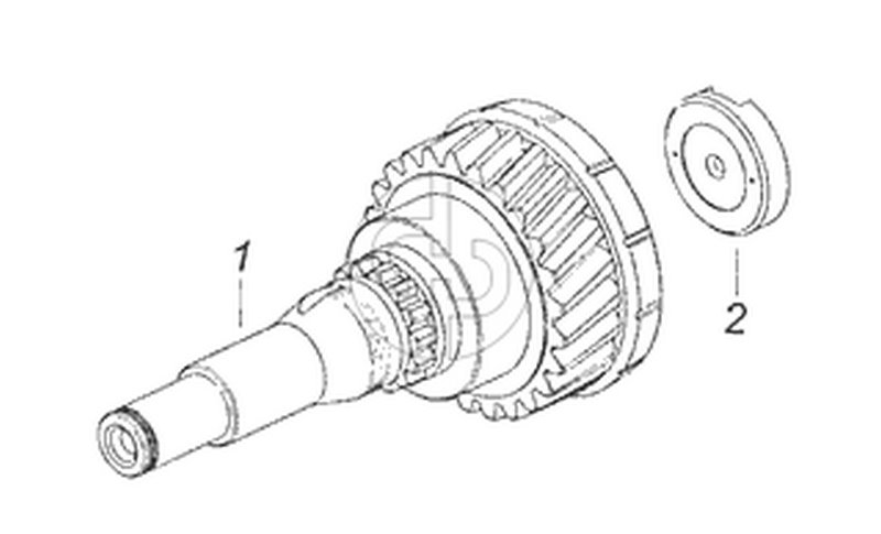 154.1701026 Вал первичный коробки передач (№2 на схеме)