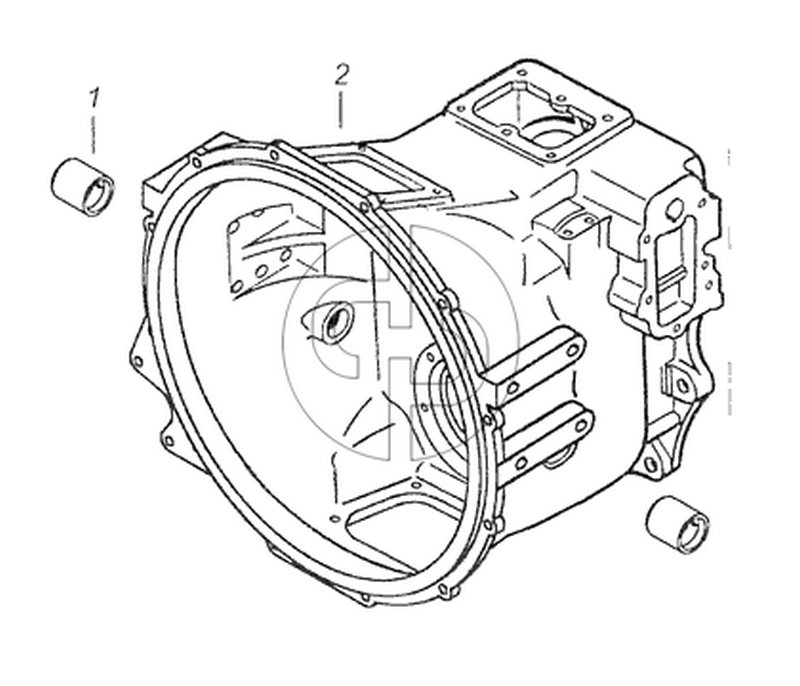 154.1770030 Картер делителя передач с втулками (№1 на схеме)